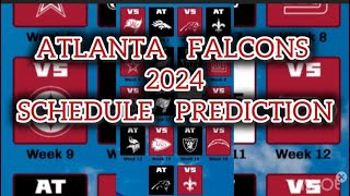 Atlanta Falcons 2024 schedule prediction [upl. by Ateuqahs]