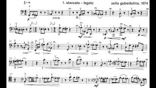 Sofia Gubaidulina  Cello Preludes No 1 Staccato  Legato [upl. by Atenahs651]