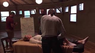 integrative craniosacral  demonstration of a treatment for back pain [upl. by Adyan]