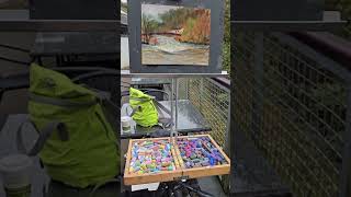 Painting in between rain drops at Lakeland Motor Museum in Backbarrow England [upl. by Hungarian]