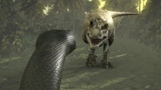 Titanoboa Monster Snake  Titanoboa Vs TRex [upl. by Seaver]