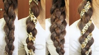 4Strand Braid Hair Tutorial Woven Braid  3D Round Braid [upl. by Arhoz]