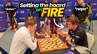 JanKrzysztof Duda vs Magnus Carlsen  The knightmare begins  World Blitz 2023 [upl. by Stallworth]