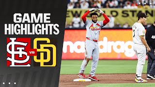 Cardinals vs Padres Game Highlights 4224  MLB Highlights [upl. by Latea]