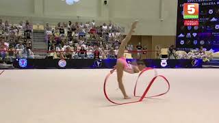 SALOS Anastasiia BLR RIBBON  356  Apparatus Final  Crystal Rose [upl. by Hawthorn]