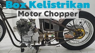 Membuat box kelistrikan motor chopper scorpio [upl. by Annairoc]