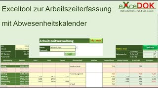 Automatisierte Arbeitszeiterfassung in Excel [upl. by Adelind784]