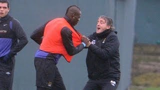 Mario Balotelli vs Roberto Mancini  Training fight [upl. by Noiwtna]