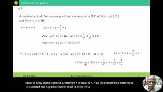 Chebyshevs Inequality [upl. by Vaden339]