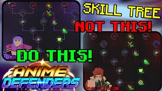 THE BEST SKILL TREE TO USE IN YOUR UNIT GUIDE  Anime Defenders [upl. by Nemsaj]