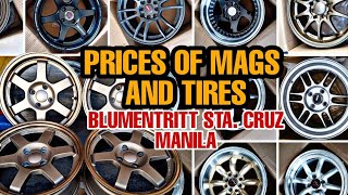 Prices of Used Tires and Mags At Blumentritt Sta Manila  OtoCulture [upl. by Enttirb]