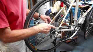 Rear Derailleur Adjustment Part 1 [upl. by Annaiviv]