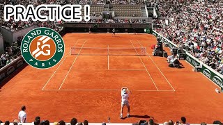 Rafael Nadal amp David Goffin  Practice  RolandGarros 2022 [upl. by Caras]