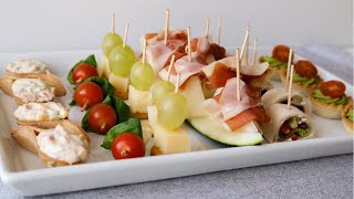 APERITIVOS para NAVIDAD canapés fríos FÁCILES RÁPIDOS Y DELICIOSOS [upl. by Akere624]