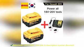 ✔️18V 20V 60Ah 90Ah suitable for Dewalt lithium replacement batteries 20V Max DC [upl. by Anaimad]