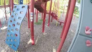 Main Street Playground With Broken Jagged Crack Pipe Found In The Wood Chips [upl. by Maggie316]