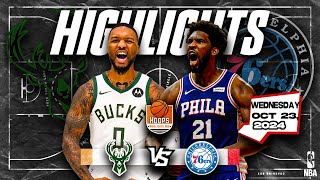 Milwaukee Bucks vs Philadelphia 76ers 3rd QRT Highlights  October 23 2024 [upl. by Navillus339]