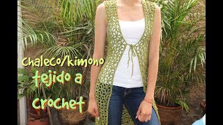 Chaleco Olivo a crochet [upl. by Maurilla]