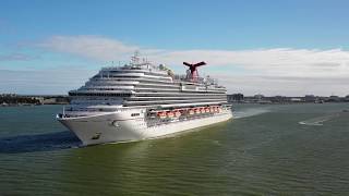 Carnival Vista Leaving 4k [upl. by Suirtemid]