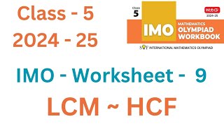 IMO  Maths Olympiad  Class  5  Worksheet  9  LCM  HCF  By  Sudhir Sir [upl. by Wilinski]