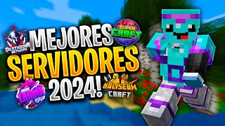 🔔 TOP 7 MEJORES SERVIDORES de Minecraft Hispano 2024 😱 No Premium y Premium JAVA BEDROCK y PE ✅ [upl. by Enirol]