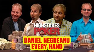 Every Poker Hand Daniel Negreanu Ever Played on High Stakes Poker MEGA COMPILATION [upl. by Nadbus]