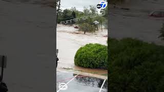 Hurricane Flood Floats House helene hurricane northcarolina flood help river riverflood [upl. by Madda372]