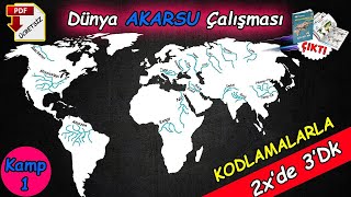 🔥KISANET🔥 Akarsular Dünya Harita Bilgisi Çalışması 🌍 Tyt Coğrafya 📌Kamp 1 [upl. by Alehs]