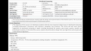 Syllabus for ESE and Lectures Arrangement for Distributed Computing [upl. by Kane791]