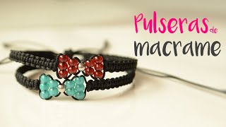 Cómo hacer PULSERAS DE MACRAME con lacito 241 😍😍 [upl. by Yerffeg]