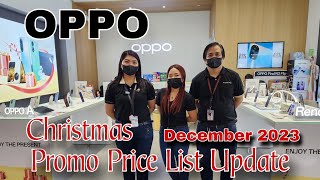 OPPO Christmas Promo Price Update December 2023  Oppo Reno 10 Series  Oppo A18 A Series [upl. by Griffiths]