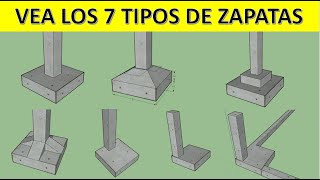 7 TIPOS DE ZAPATAS AISLADAS  Cimentaciones Superficiales [upl. by Laith]