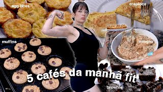 5 RECEITAS DE CAFÉ DA MANHA FIT FÁCIL [upl. by Torry]