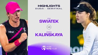 Iga Swiatek vs Anna Kalinskaya  2024 Dubai Semifinal  WTA Match Highlights [upl. by Tigges]