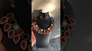 Traditional terracotta neckset❤️ whatsup to 8870669160 artbyshaaru diy trending art art [upl. by Harras]