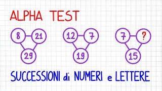 ALPHA TEST  successioni di numeri e lettere 4  AT28 [upl. by Anatak]