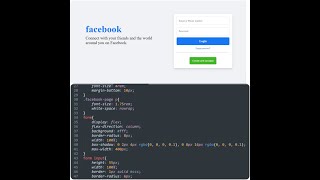 CSS  Facebook Page using HTML and CSS programming facebook css3 webdevelopment [upl. by Aicened]