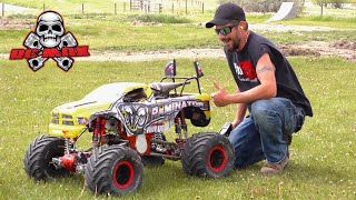 RCMAX 80cc SUPREME GAS ENGINE  FiRST START amp TEST RUN PRIMAL RAMINATOR 15 MT TOY  RC ADVENTURES [upl. by Novehs320]