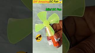 DIY Mini DC motor Fan 😀😱 Make Amazing DC fan At Home 🤯dcmotorminifanshorts [upl. by Eamanna]