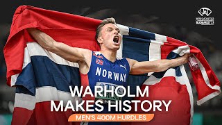 🇳🇴s Warholm wins historic 3rd 400m hurdles gold  World Athletics Championships Budapest 23 [upl. by Iz]