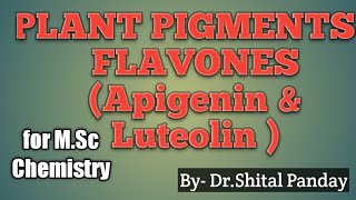 Plant pigments flavones Apigenin and Luteolinfor MSc chemistry students [upl. by Rozalie]