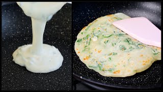 Ready In 5 Minutes No Yeast No Rolling Garlic Flatbread Make With Liquid Dough [upl. by Nanis]