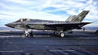 F35C Strike Fighters Launch amp Land Aboard USS Carl Vinson [upl. by Eras]