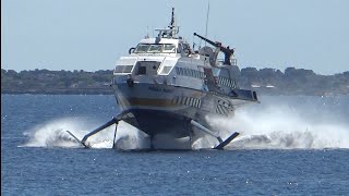 Aliscafo MIRELLA MORACE della LIBERTY LINES in arrivo al porto di LEVANZO [upl. by Melville]