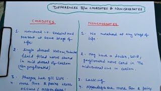 Difference BW Chordates and Non Chordates [upl. by Ocinemod]