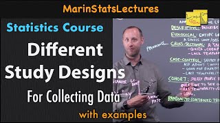 Study Designs Crosssectional Casecontrol Cohort  Statistics Tutorial  MarinStatsLectures [upl. by Mavra258]