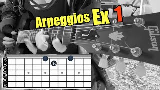 Arpeggios guitar at your fingertips 1 How to play arpeggios for beginners arpeggios sweeppicking [upl. by Eslek7]