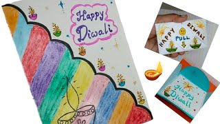 Diwali greeting card 💡 ideas Handmade greeting card pull card [upl. by Lesirg108]