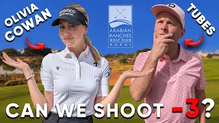 Epic Hilarious Scramble With Tour Pro Olivia Cowan 🏌️‍♂️🏌🏼‍♀️😂 Arabian Ranches Golf Club [upl. by Ahsielat750]