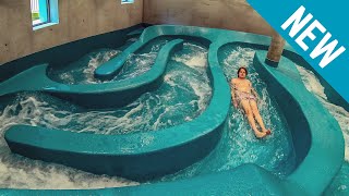 Crazy Wild Water Maze Therme Lindau  Wildbach Water Slide [upl. by Veradia]